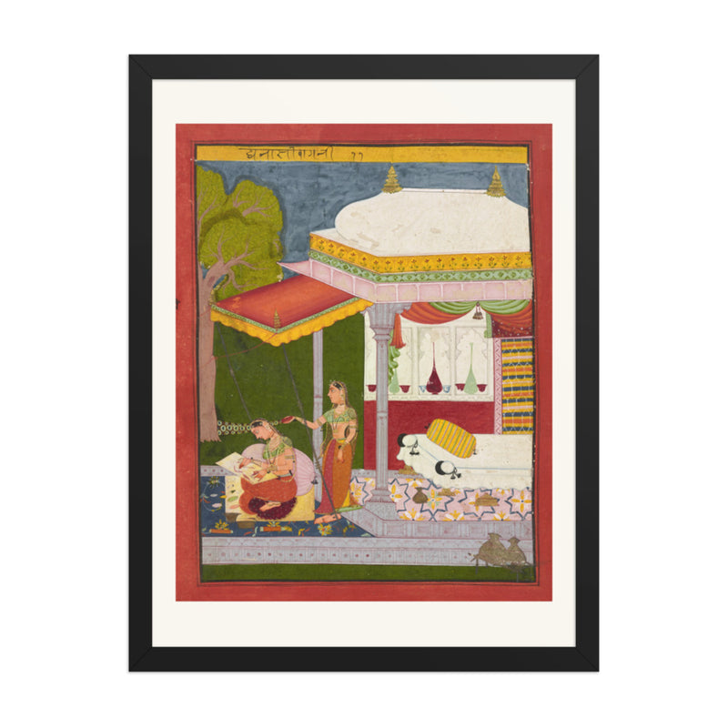 Dhanashri Ragini — Ragamala Folio — Restored Rajput Wall Art