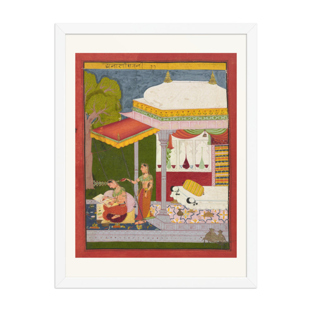 Dhanashri Ragini — Ragamala Folio — Restored Rajput Wall Art — view 5