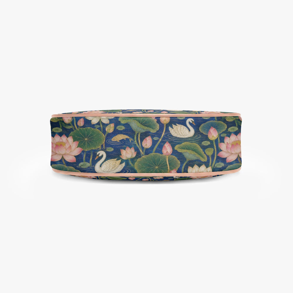 Kamal Talai — Lotus Pond Navy Crescent Shoulder Bag — view 7