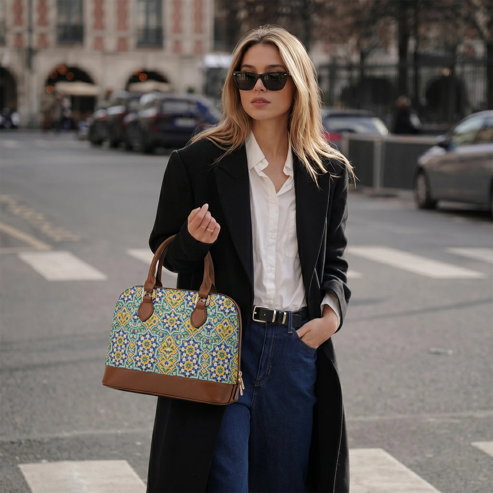 Kashi Tile — Lapis & Turquoise Dome Handbag — view 6
