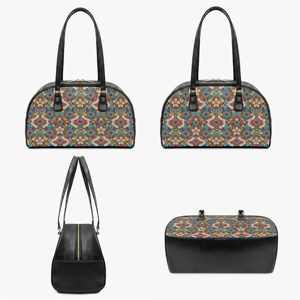 Stone Mosaic — Jewel Tones Arch-Top Handbag — view 2