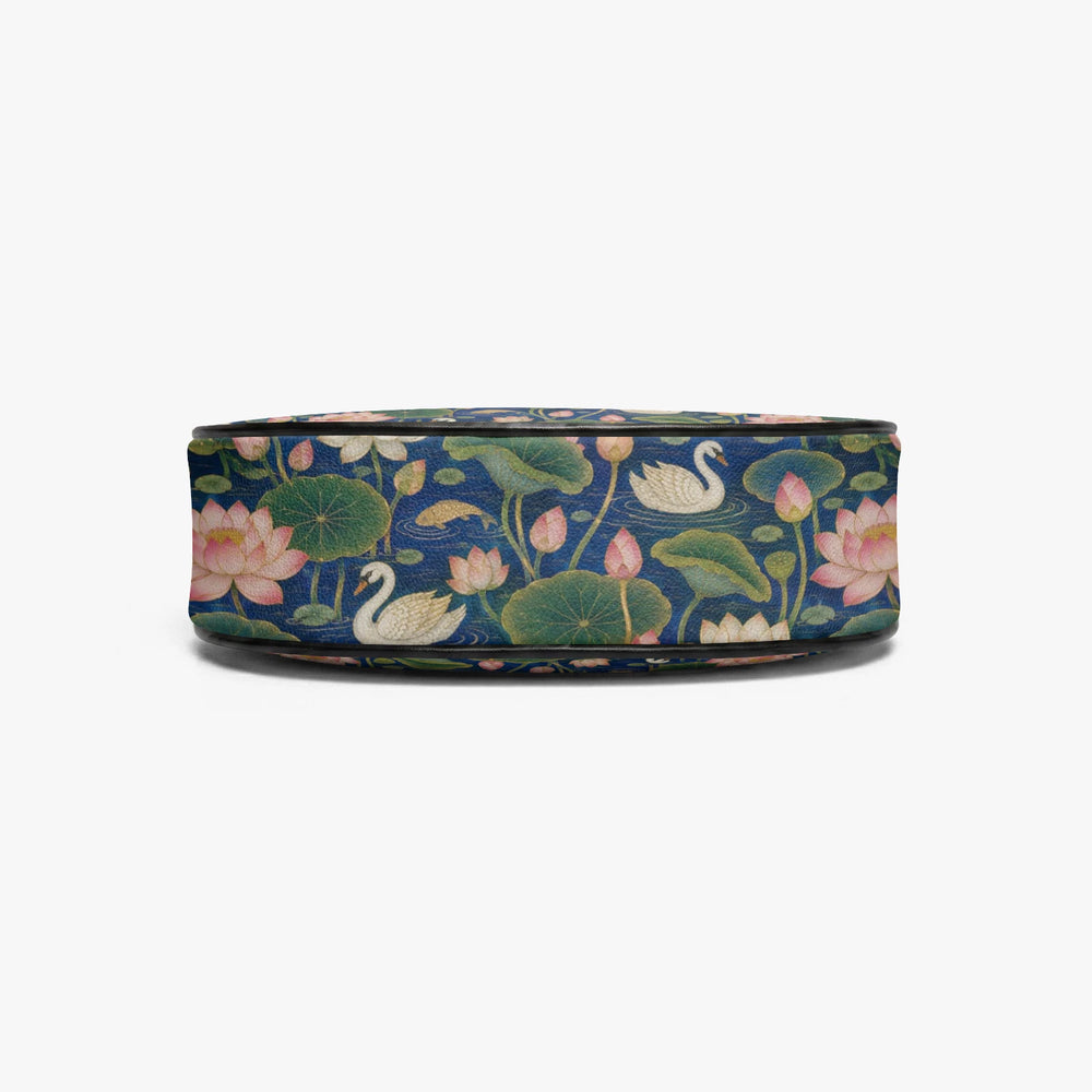 Kamal Talai — Lotus Pond Navy Crescent Shoulder Bag — view 8