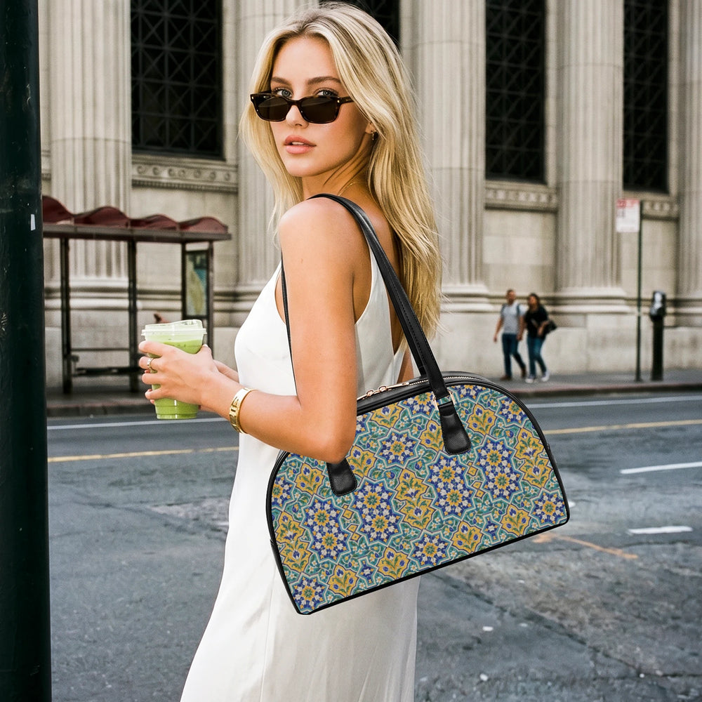 Kashi Tile — Lapis & Turquoise Arch-Top Handbag — view 5