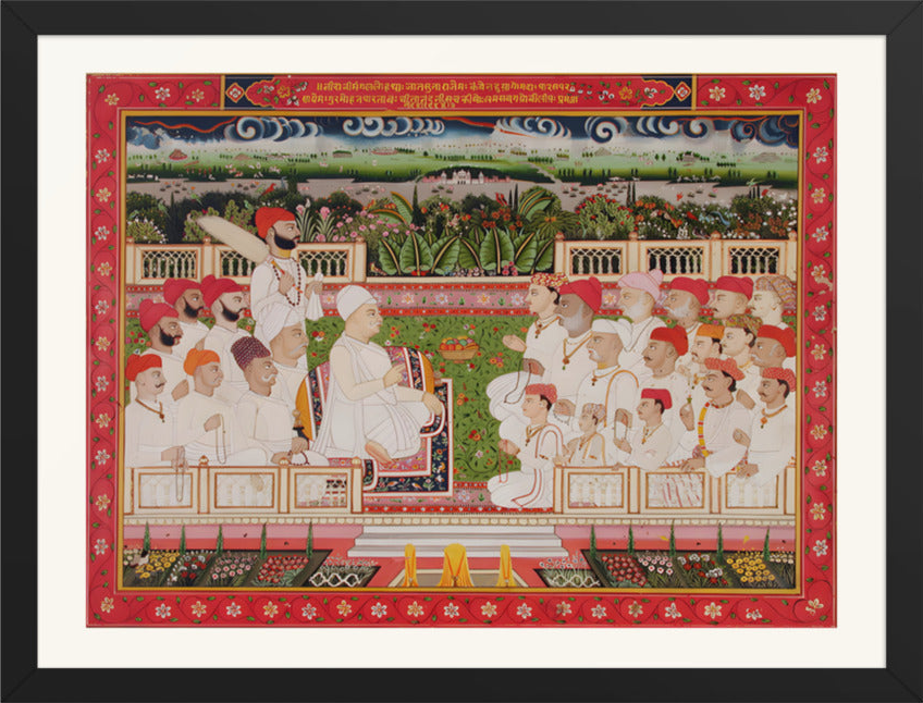 A Jaipur Raja in Durbar — Restored Rajput Wall Art — view 12