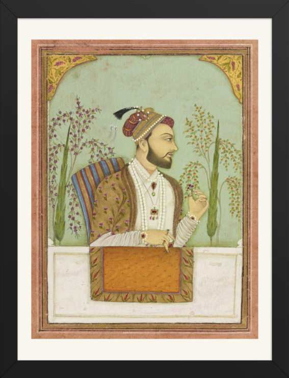 A Mughal Nobleman — Restored Mughal Wall Art — view 8