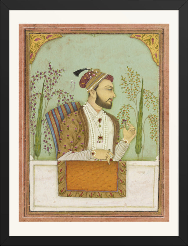 A Mughal Nobleman — Restored Mughal Wall Art — view 9