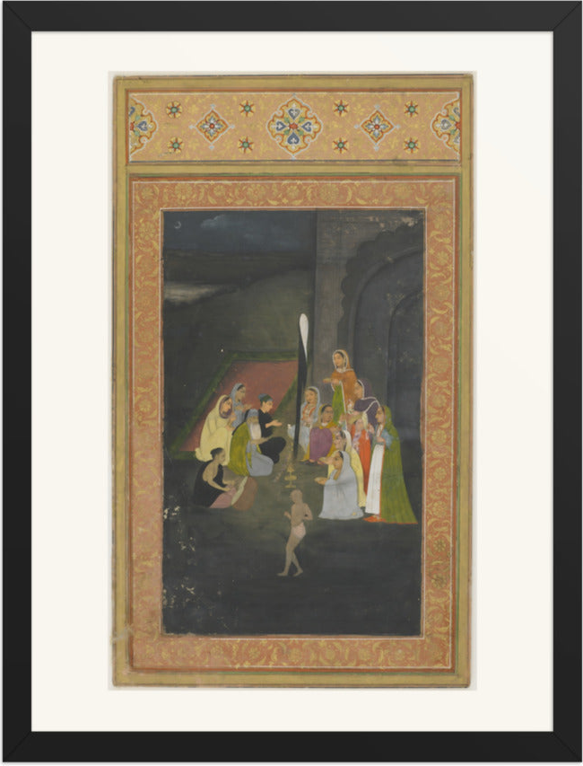 A Nocturnal Visit to a Sufi — Restored Mughal Wall Art — view 9