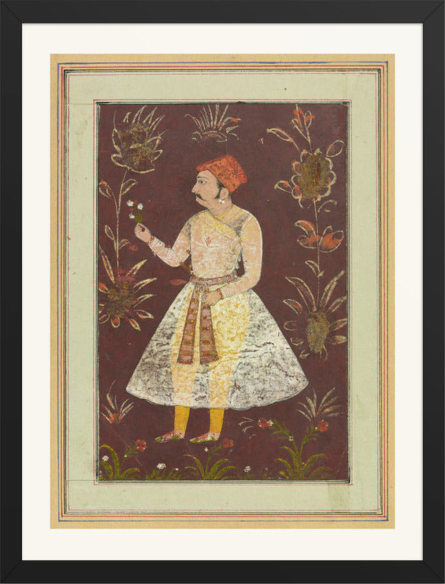 A Rajput Nobleman — Restored Rajput Wall Art — view 9