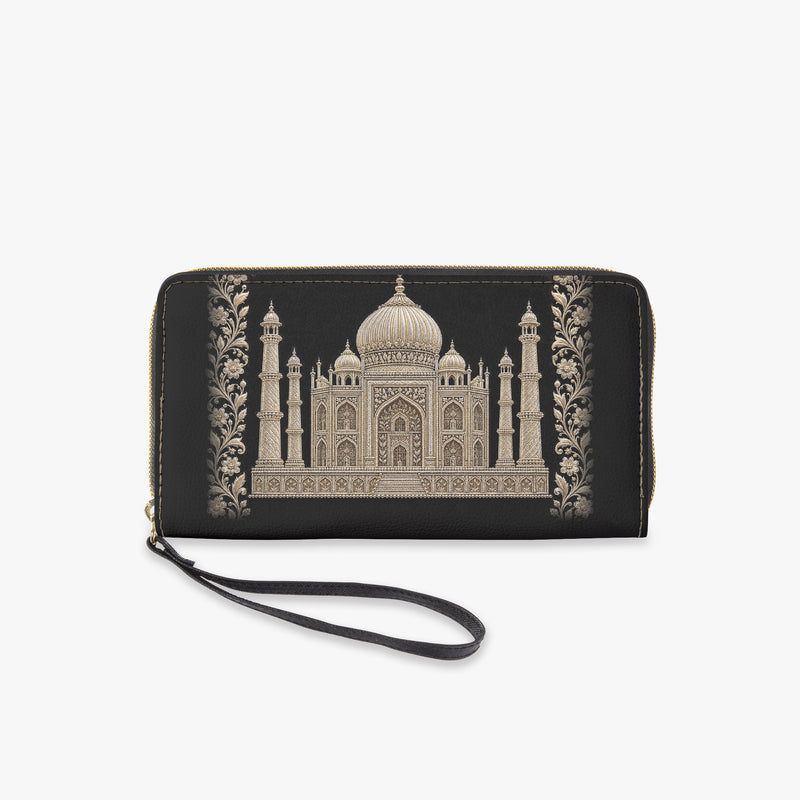 Taj Mahal — Black & Gold Wristlet Clutch Wallet
