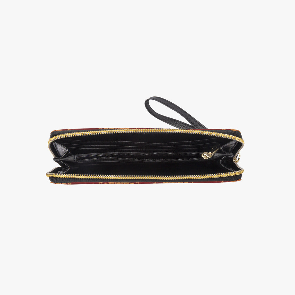 Bagru Lotus — Madder Red Wristlet Clutch Wallet — view 7