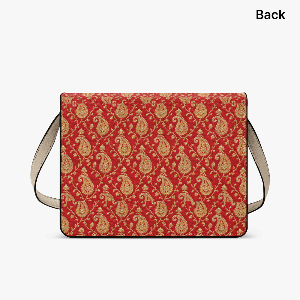Zari Buti — Red & Gold Book Crossbody Bag — view 9