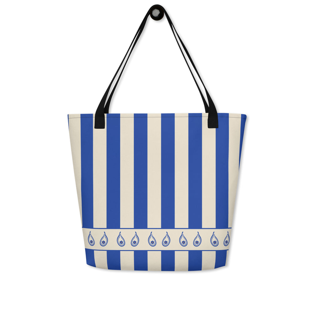 Cobalt Market Stripe — Buta Tote Bag — view 2