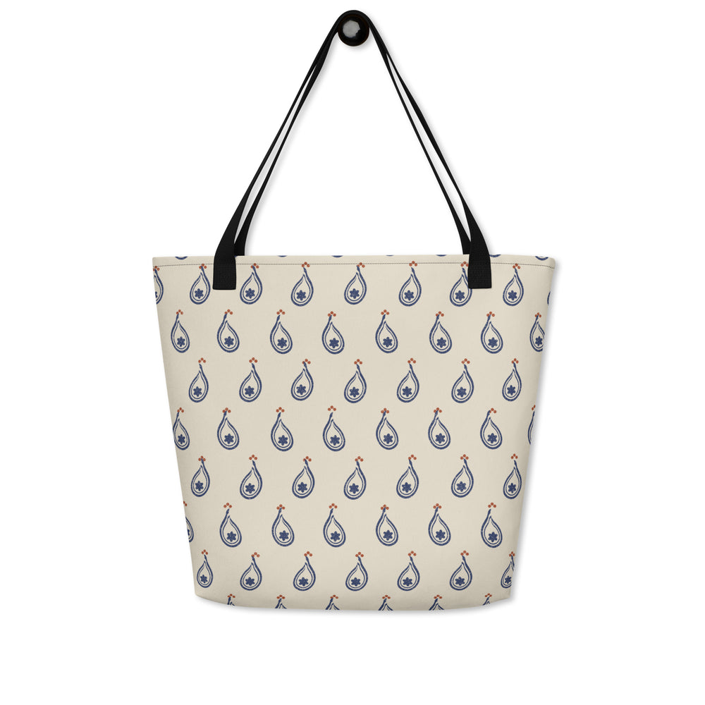Block-Print Buta — Indigo Paisley Tote Bag — view 5