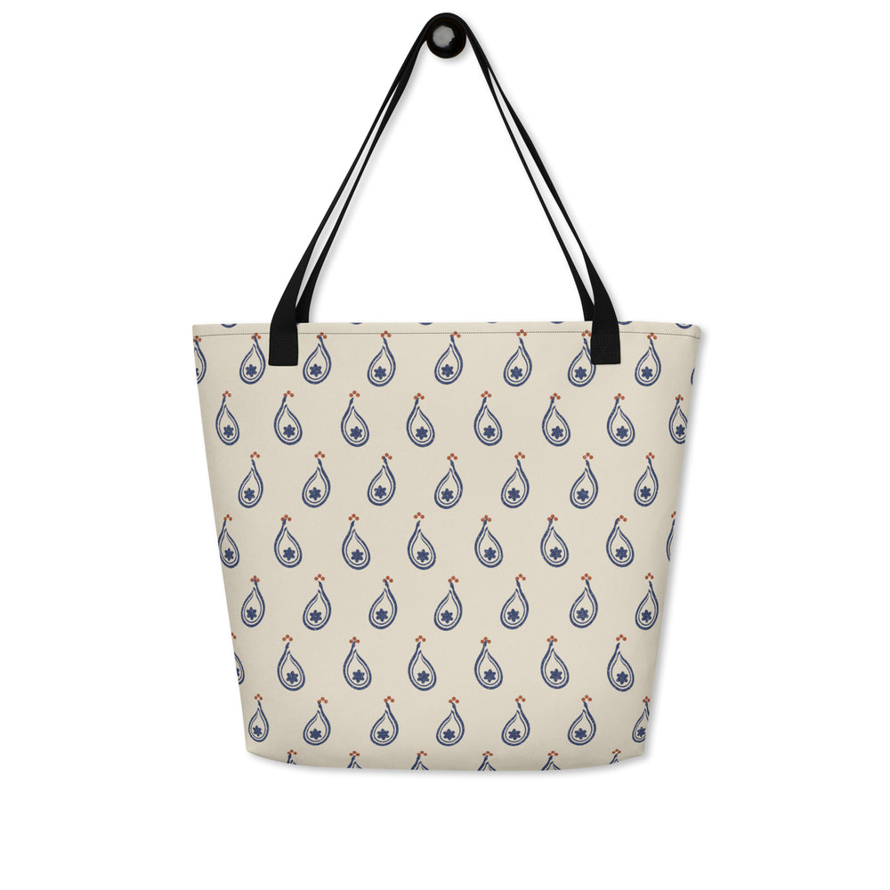 Block-Print Buta — Indigo Paisley Tote Bag — view 4