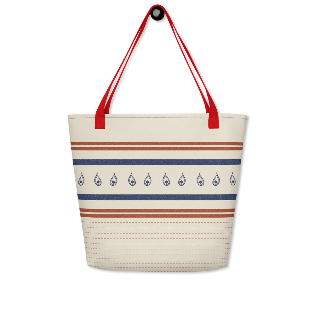 Dhurrie Stripe — Kantha Buta Tote Bag — view 4