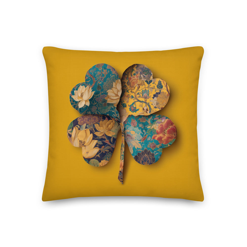 Four Gardens — Saffron & White Pillow and Pillow Case — view 3