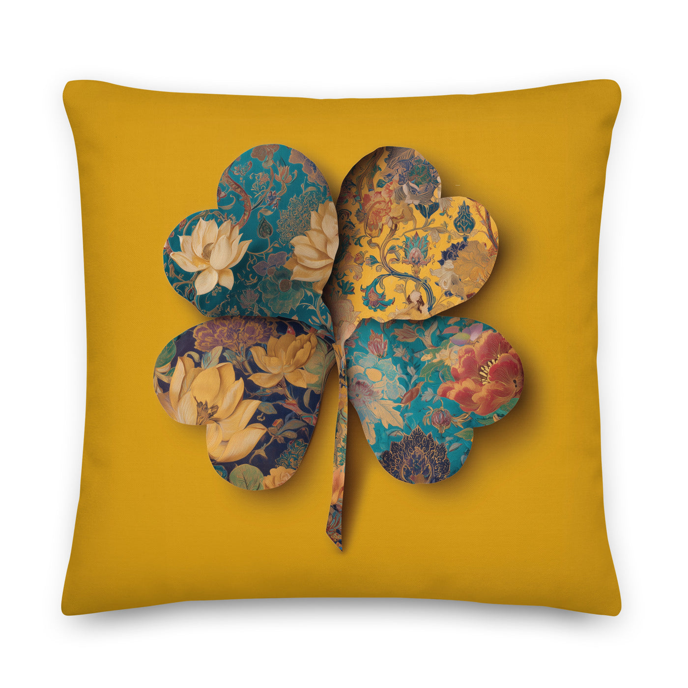 Four Gardens — Saffron & White Pillow and Pillow Case — view 1