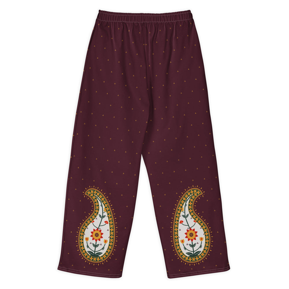 Shawl Buta — Paisley Wide-Leg Trousers — view 6