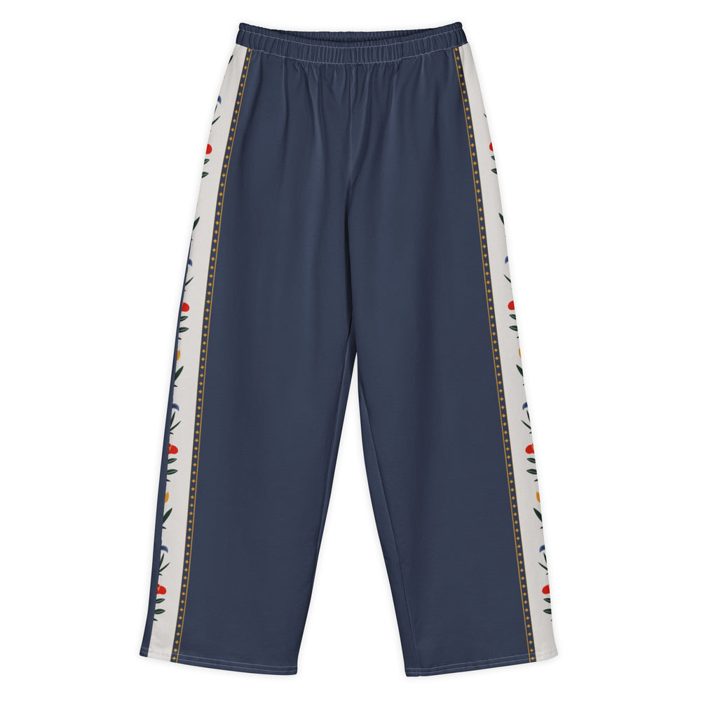 Hashiya — Flower Border Wide-Leg Trousers — view 5