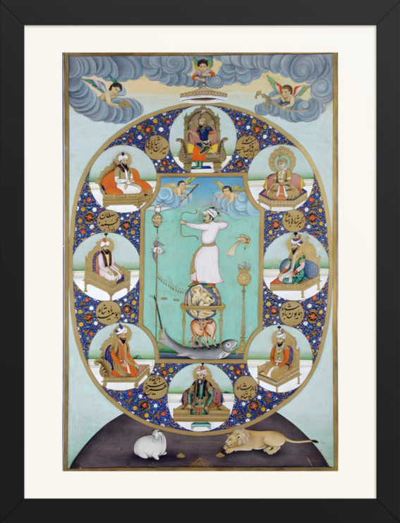 An Allegorical Portrait of Jahangir — Restored Mughal Wall Art — view 11