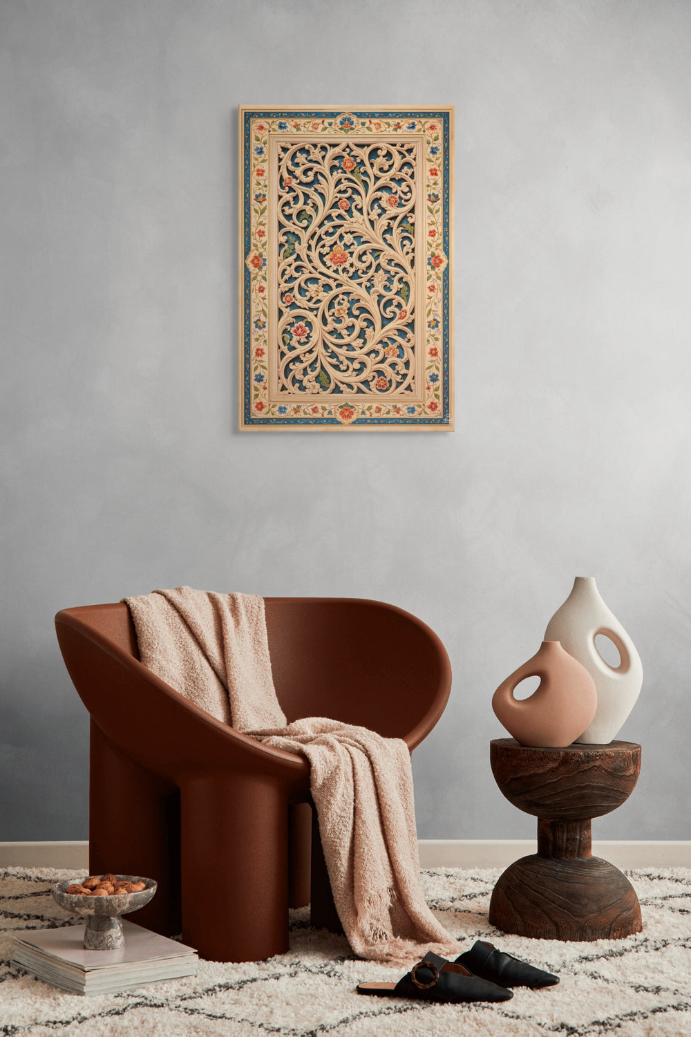 The Mughal Trio — Rolled Canvas Set of Three (16″ × 24″) — view 3