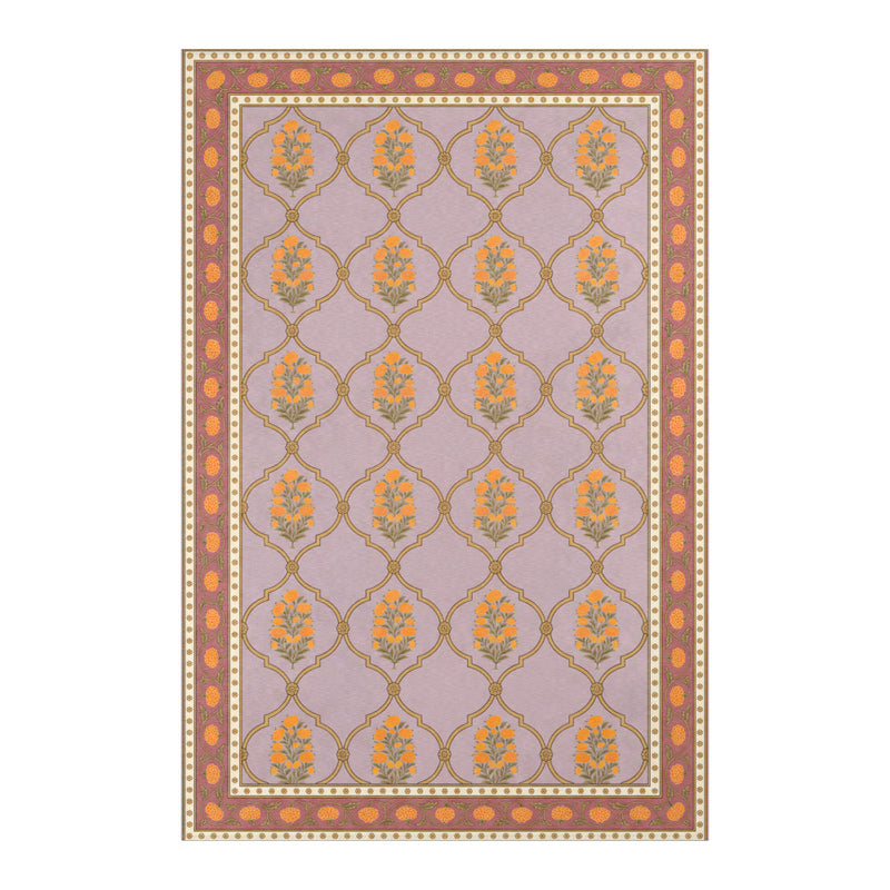 Genda Jaal — Marigold Lattice Mughal Area Rug