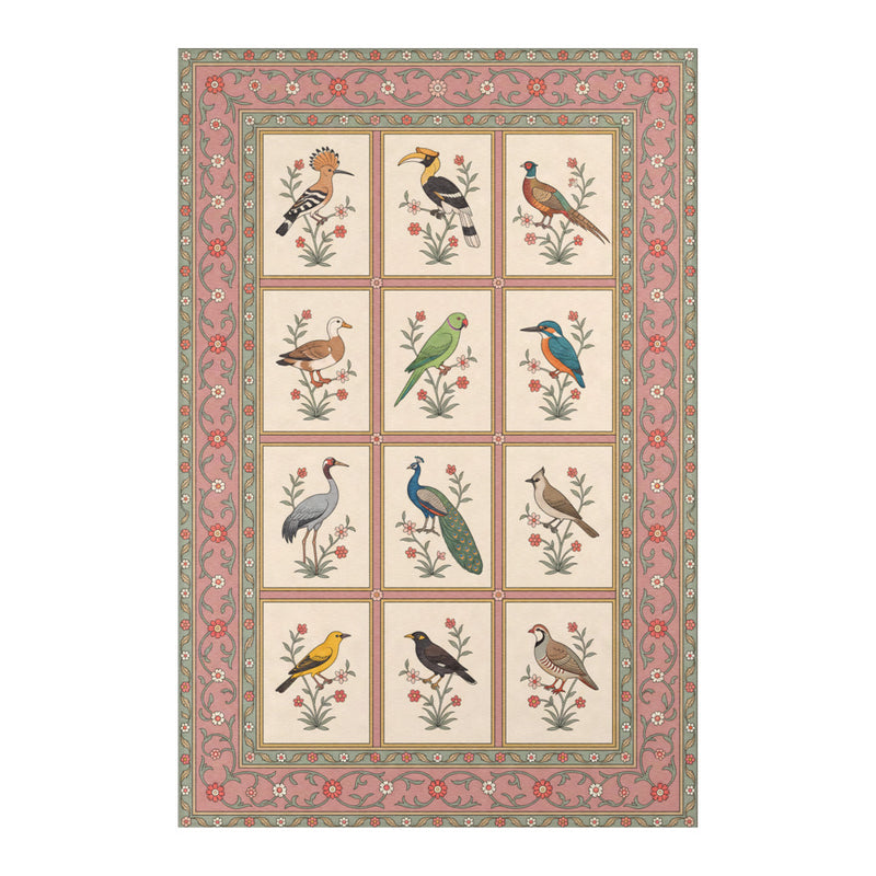 Jahangir's Aviary — Mughal Birds Area Rug