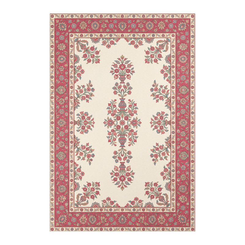 Kerman Bouquet — Ivory Floral Persian Area Rug