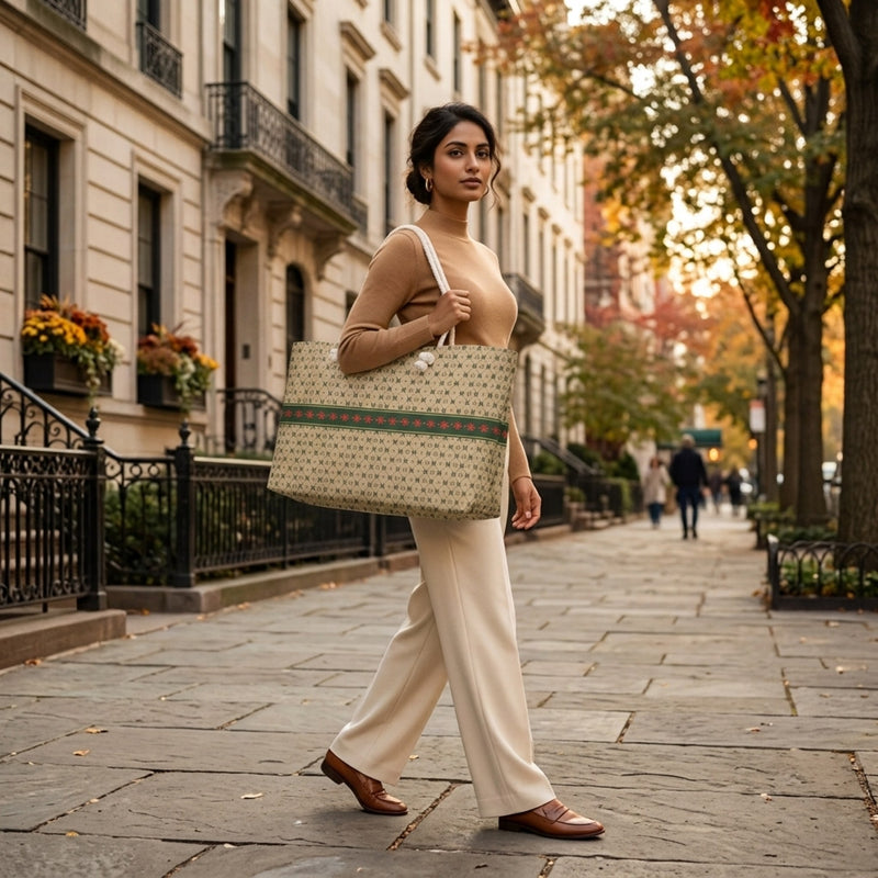 AL Trellis Canvas — Monogram Weekender Bag