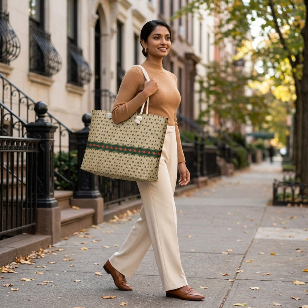 AL Trellis Canvas — Monogram Weekender Bag — view 2