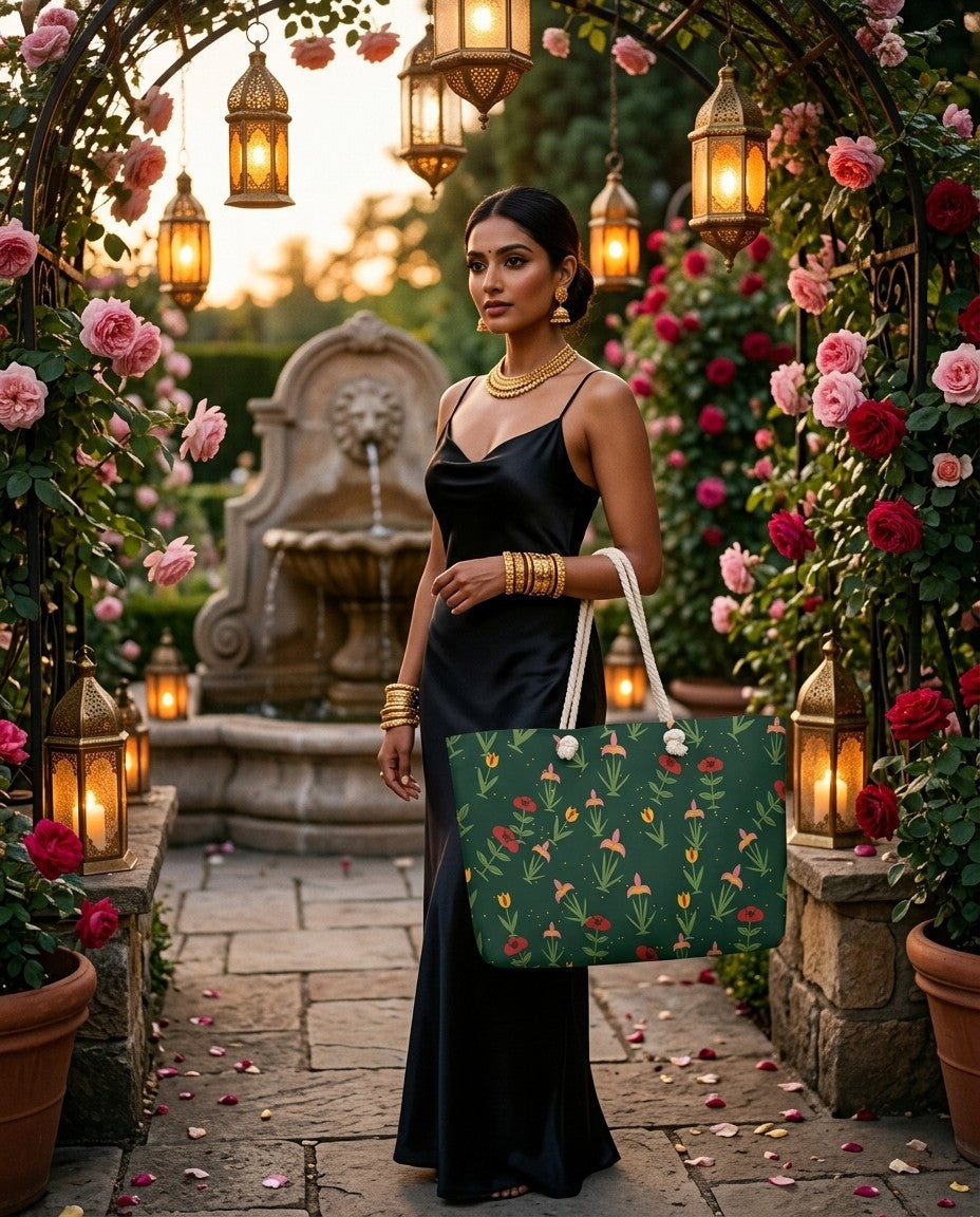Midnight Garden — Mughal Floral Weekender Bag — view 2