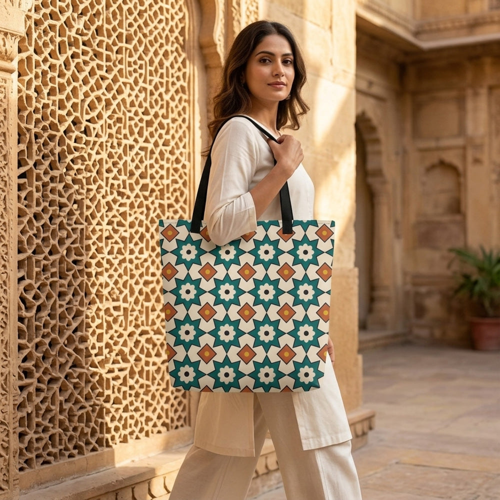 Mughal Mosaic — Star Tile Tote Bag — view 2