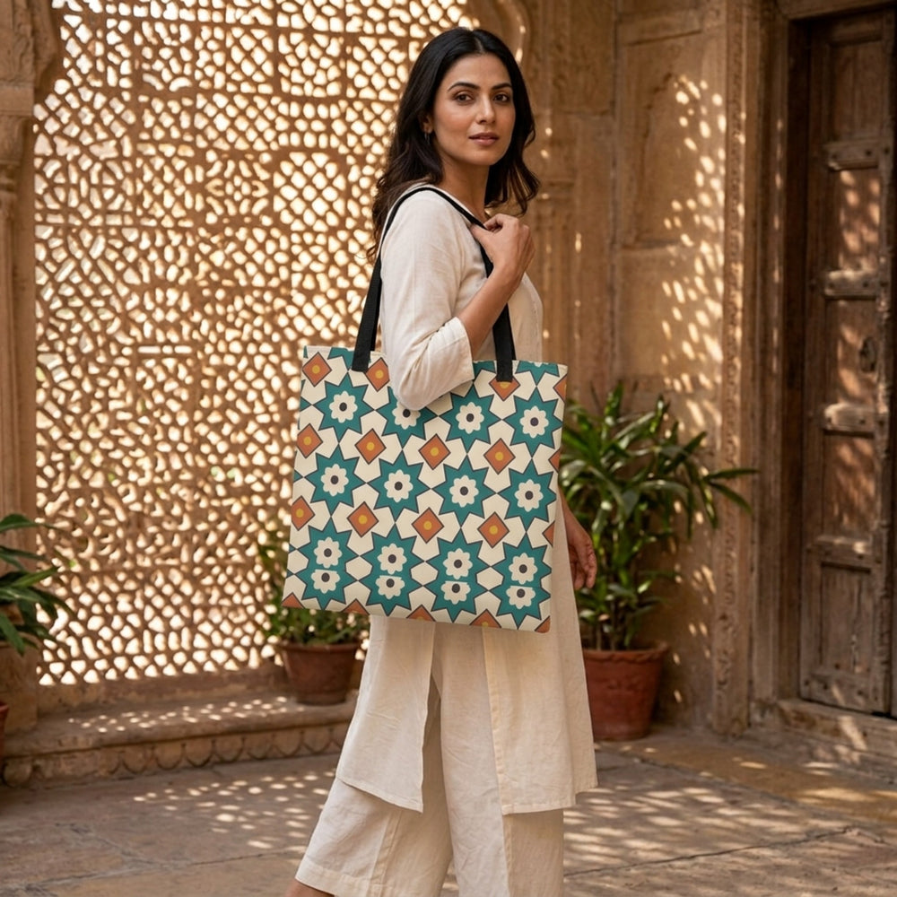 Mughal Mosaic — Star Tile Tote Bag — view 3