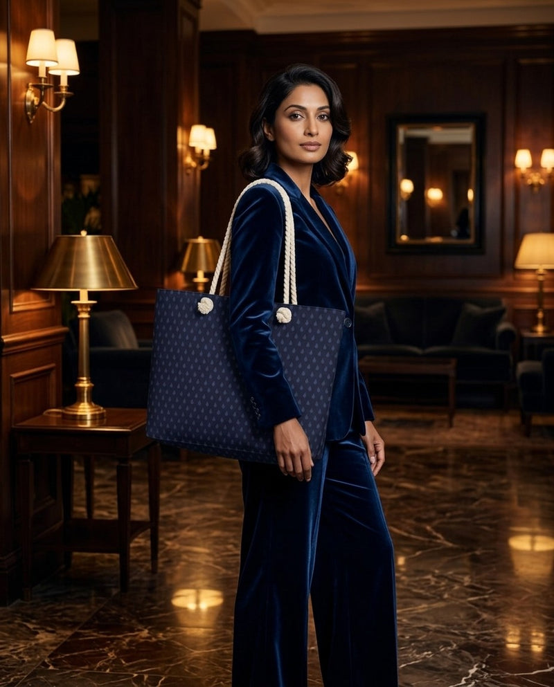 Night Buta — Tonal Paisley Weekender Bag