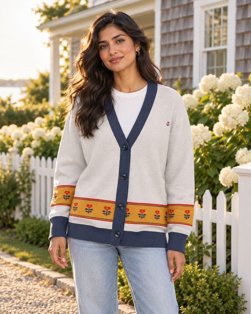 Patka — Shah Jahan Poppy Band Knit Cardigan