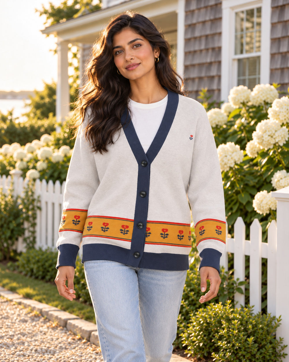 Patka — Shah Jahan Poppy Band Knit Cardigan — view 2