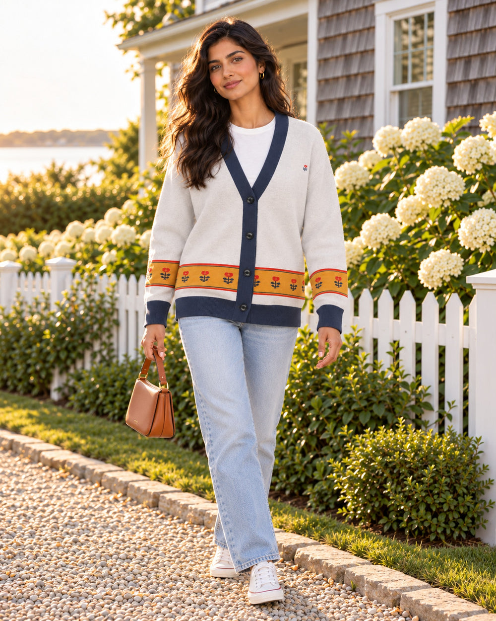 Patka — Shah Jahan Poppy Band Knit Cardigan — view 3