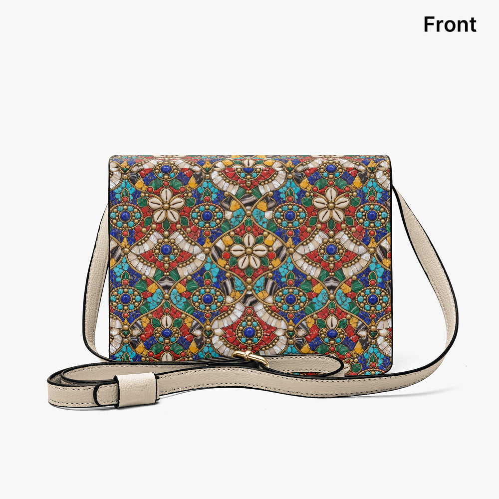 Stone Mosaic — Jewel Tones Book Crossbody Bag — view 7