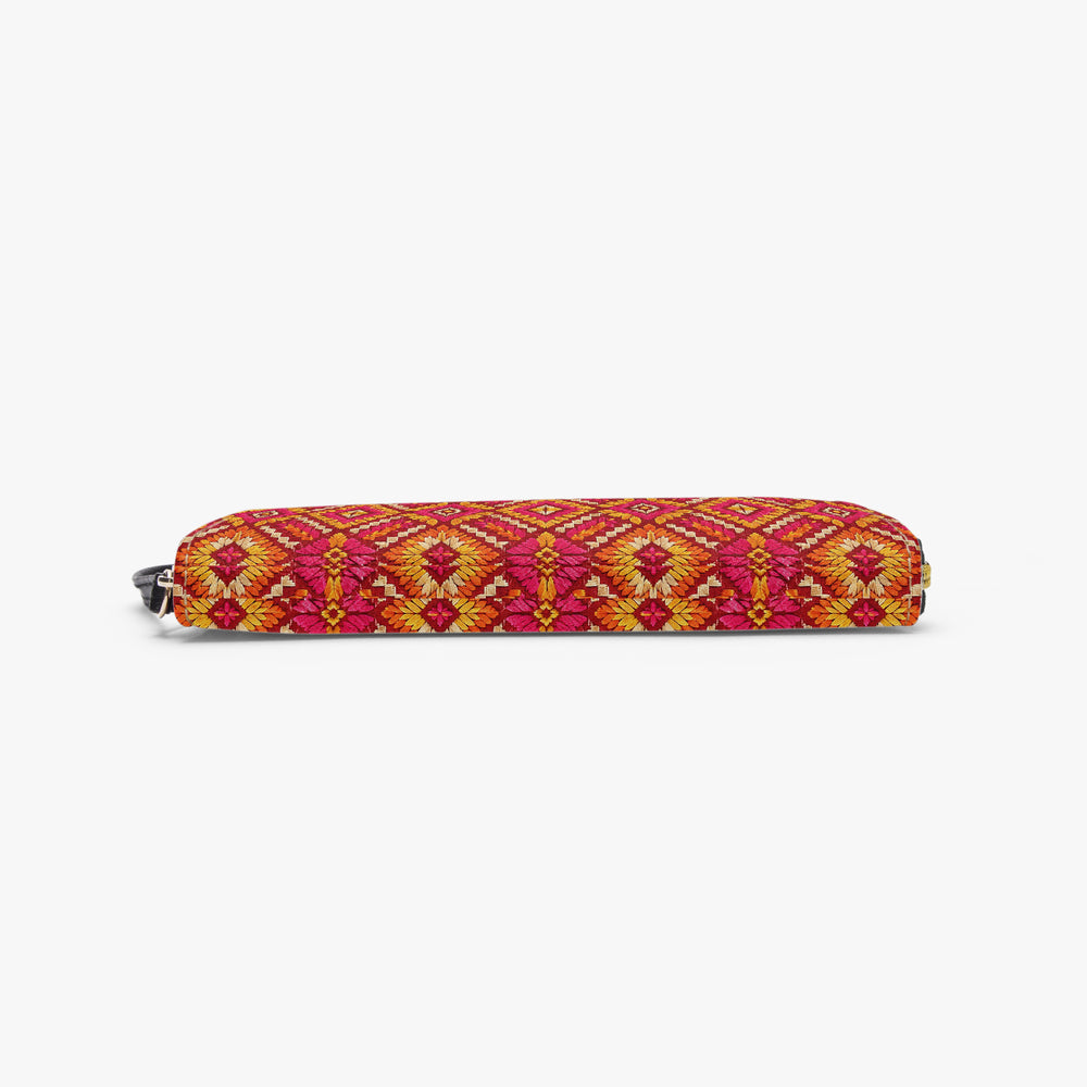 Phulkari — Saffron & Red Wristlet Clutch Wallet — view 6