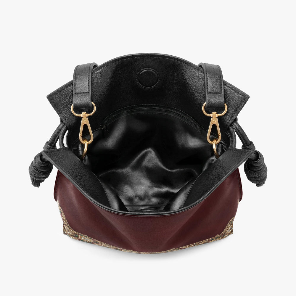 Kundan Potli — Maroon Velvet Drawstring Pouch Bag — view 6