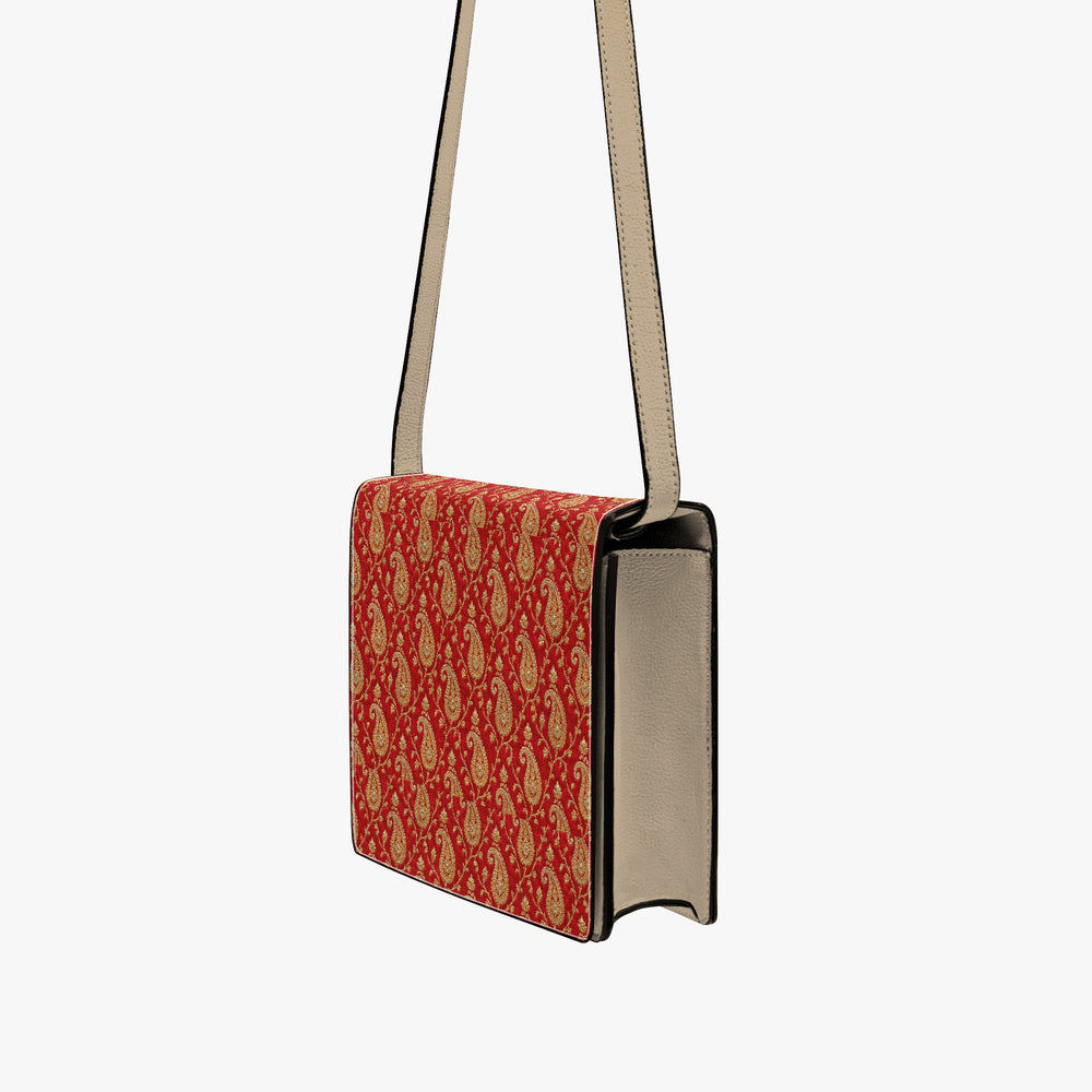 Zari Buti — Red & Gold Book Crossbody Bag — view 8