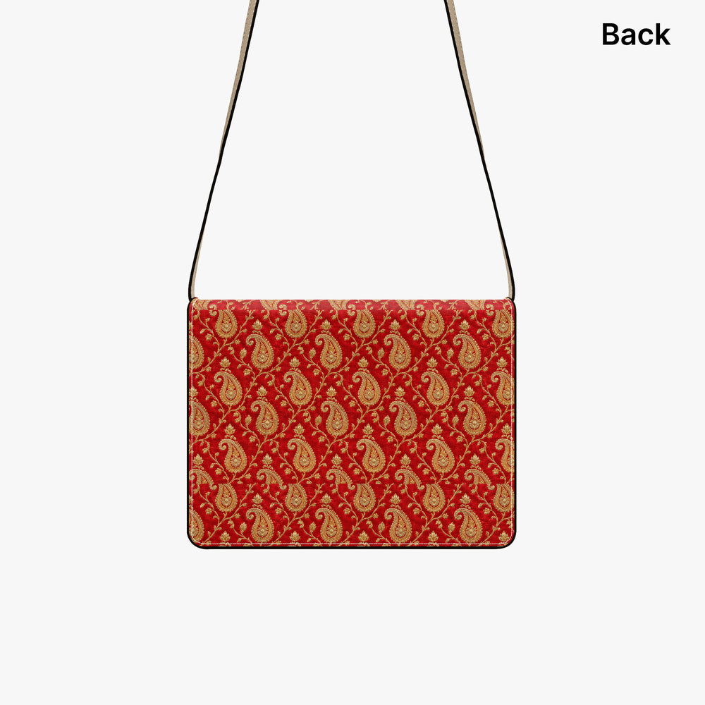 Zari Buti — Red & Gold Book Crossbody Bag — view 2