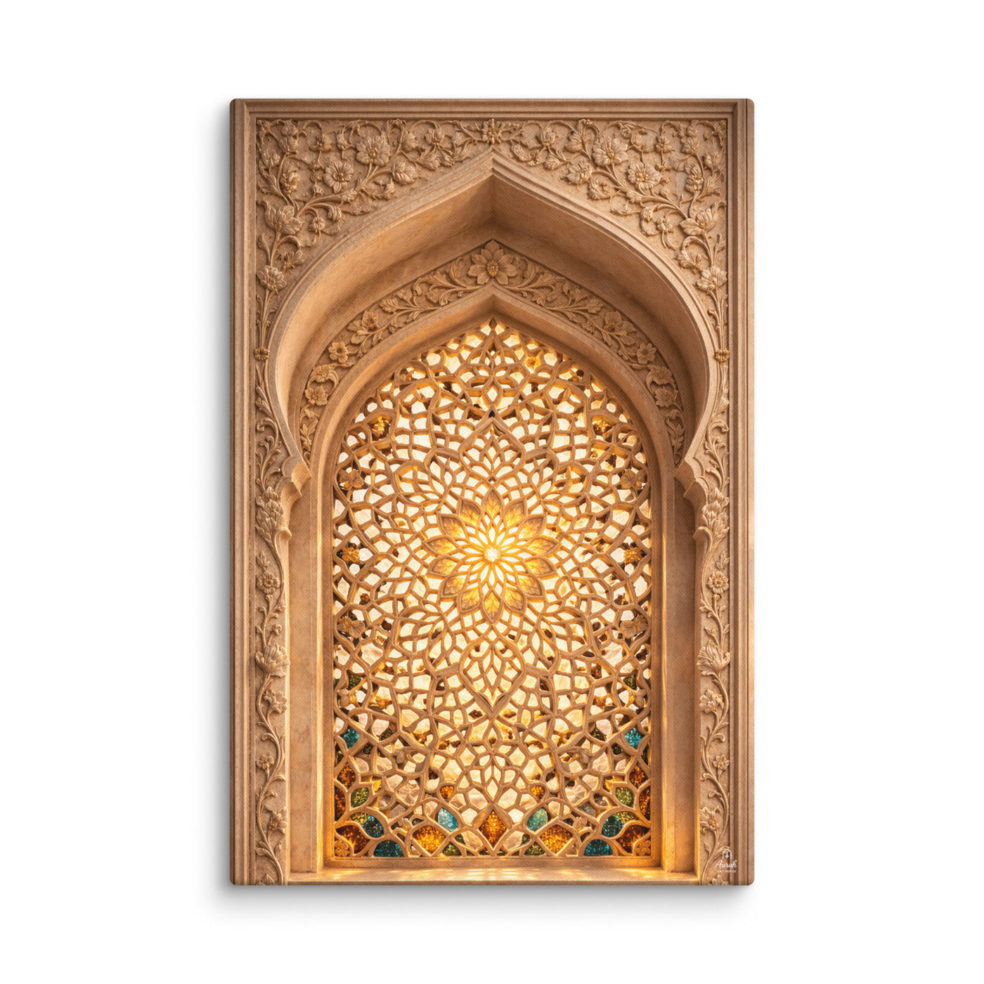 Mughal Jali Window Canvas — view 1