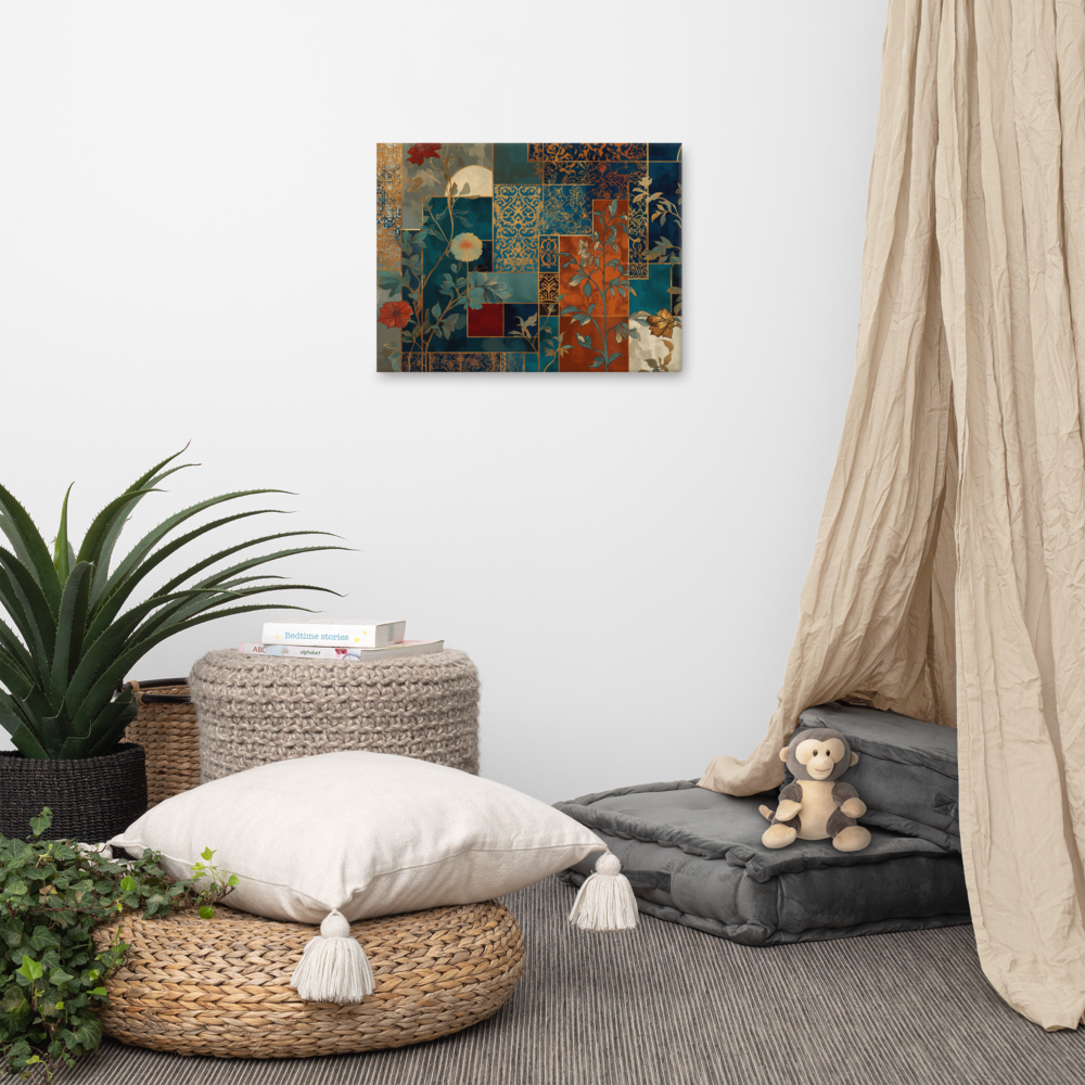 Mughal Floral Motifs Wall Art — view 4