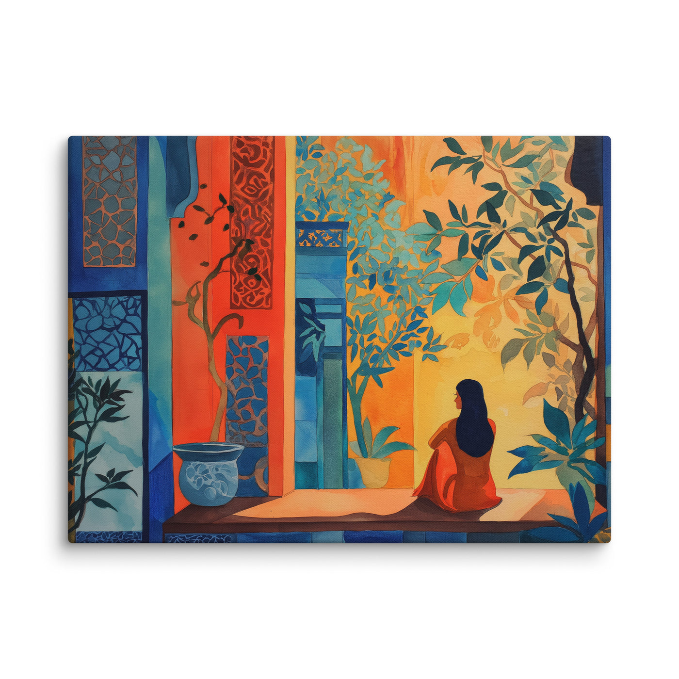 Lady in Red — Courtyard Reverie — view 3