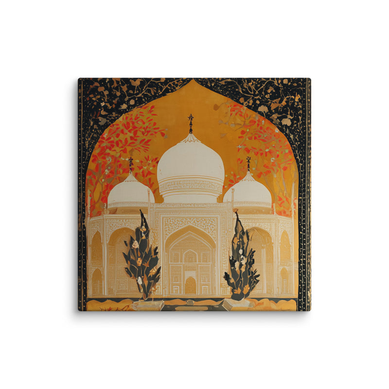 Golden Dome Majesty – Mughal Architecture Canvas Art