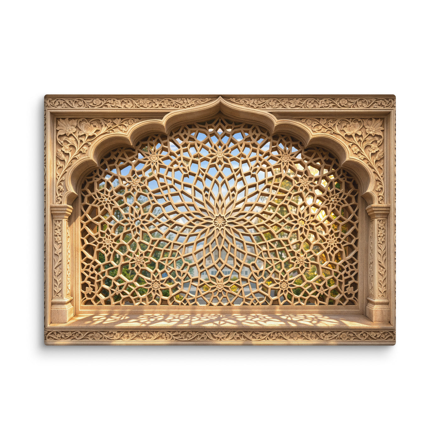 Akbari Star Jali Canvas  – Mughal Geometric Wall Art — view 1