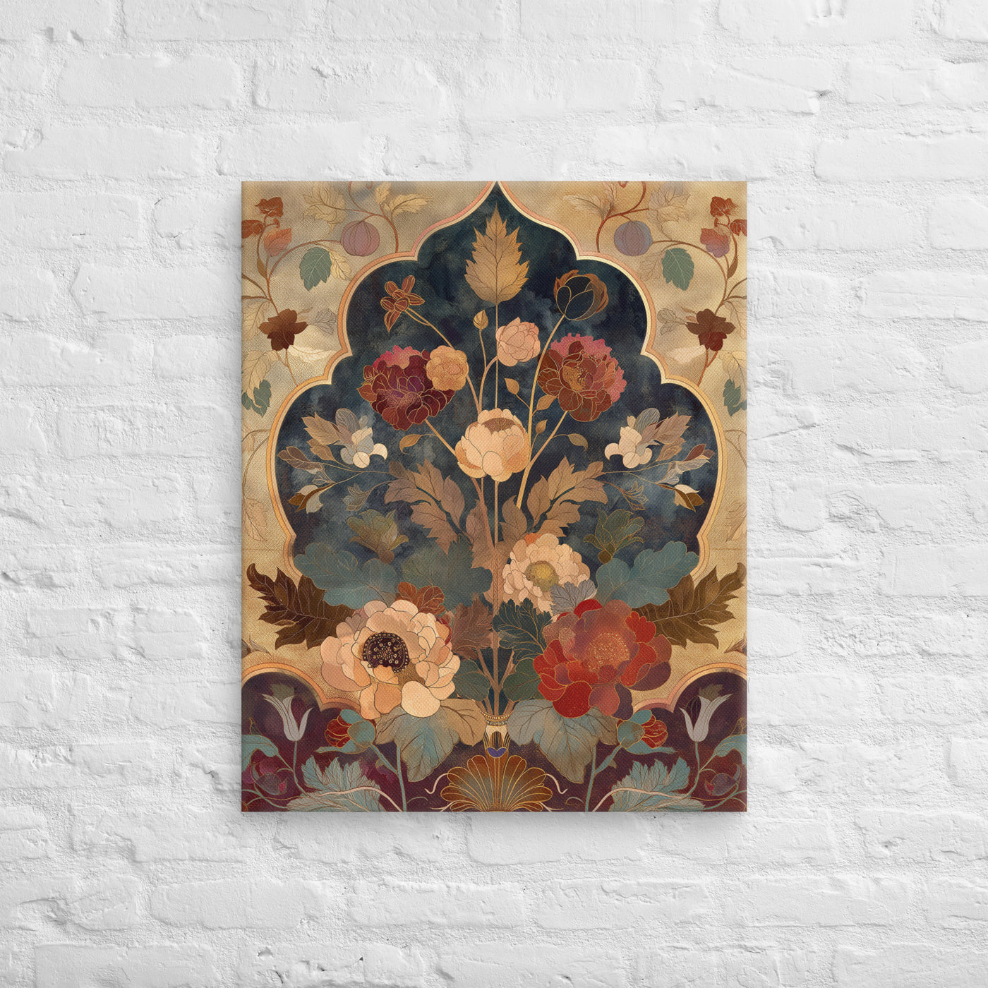 Jewel-Tone Mughal Tapestry – Colorburst Canvas Art — view 1