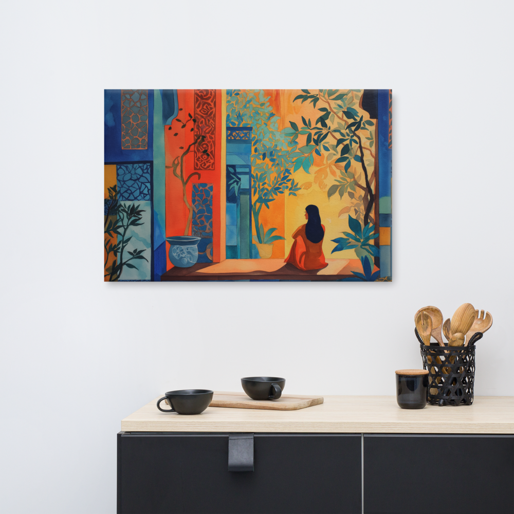Lady in Red — Courtyard Reverie — view 5