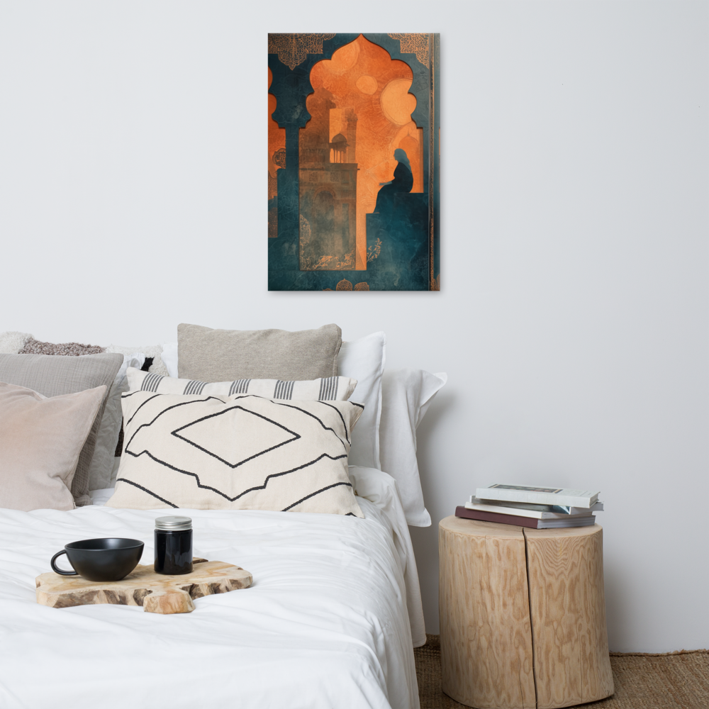 Silhouette of Reflection – Mughal Window Canvas Art — view 5
